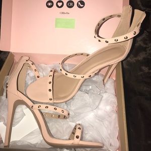 Studded Ankle Strap Sandals